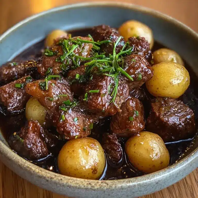 Garlic Butter Beef Bites with Potatoes Recipe