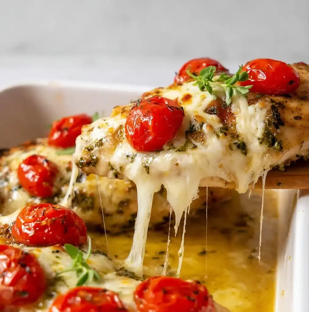 Baked Pesto Mozzarella Chicken Recipe