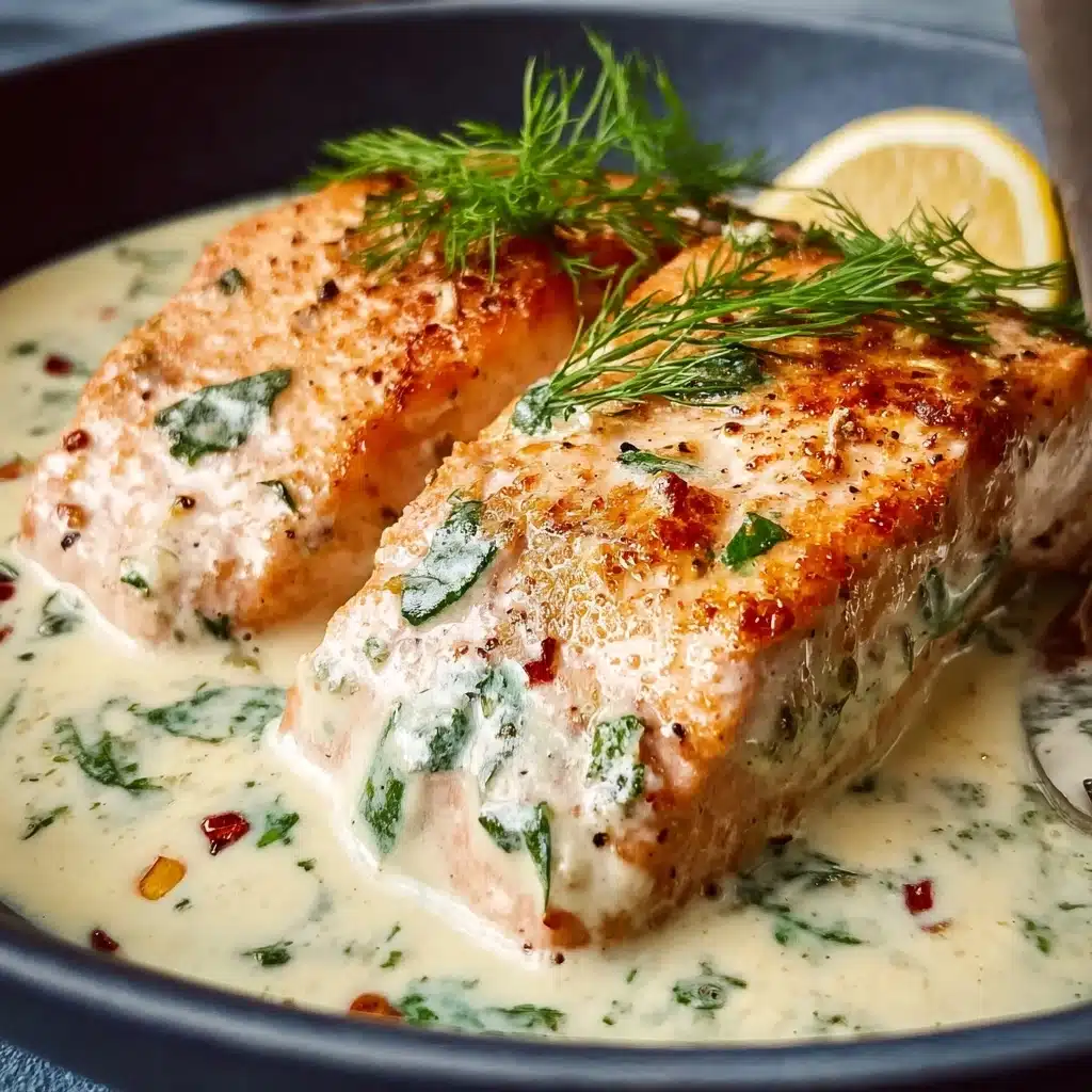 Salmon with Lemon Cream Sauce Recipe - Recipe Image