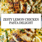 To plate, scoop the creamy lemon pasta onto a plate and top it with the sliced chicken Recipe