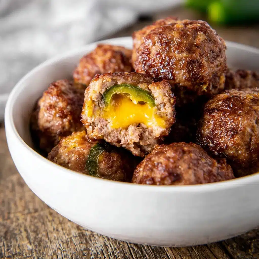 Jalapeno Popper Smoked Meatballs Recipe - Recipe Image