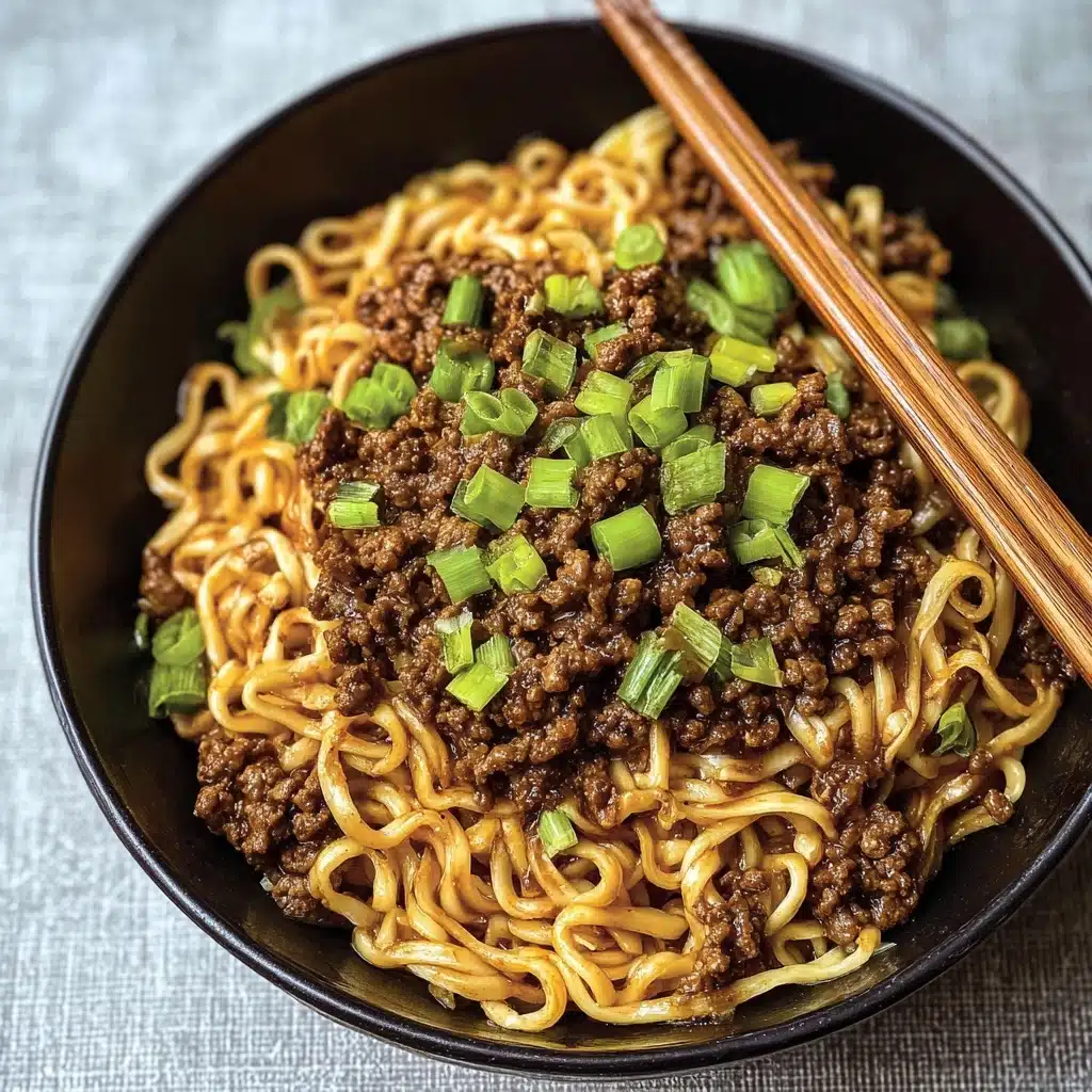 Mongolian Ground Beef Noodles Recipe - Recipe Image