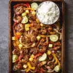 Sheet Pan Jerk Shrimp with Coconut Rice Recipe