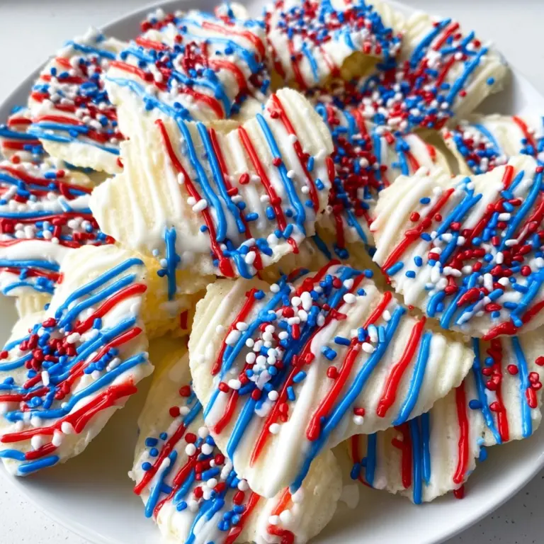 White & Blue Chocolate Covered Chips Recipe