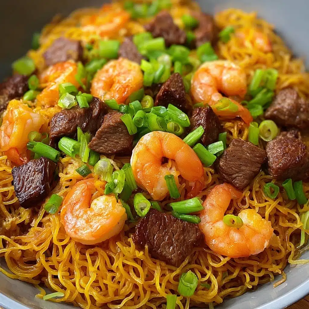 Shrimp & Teriyaki Steak Noodles Recipe - Recipe Image