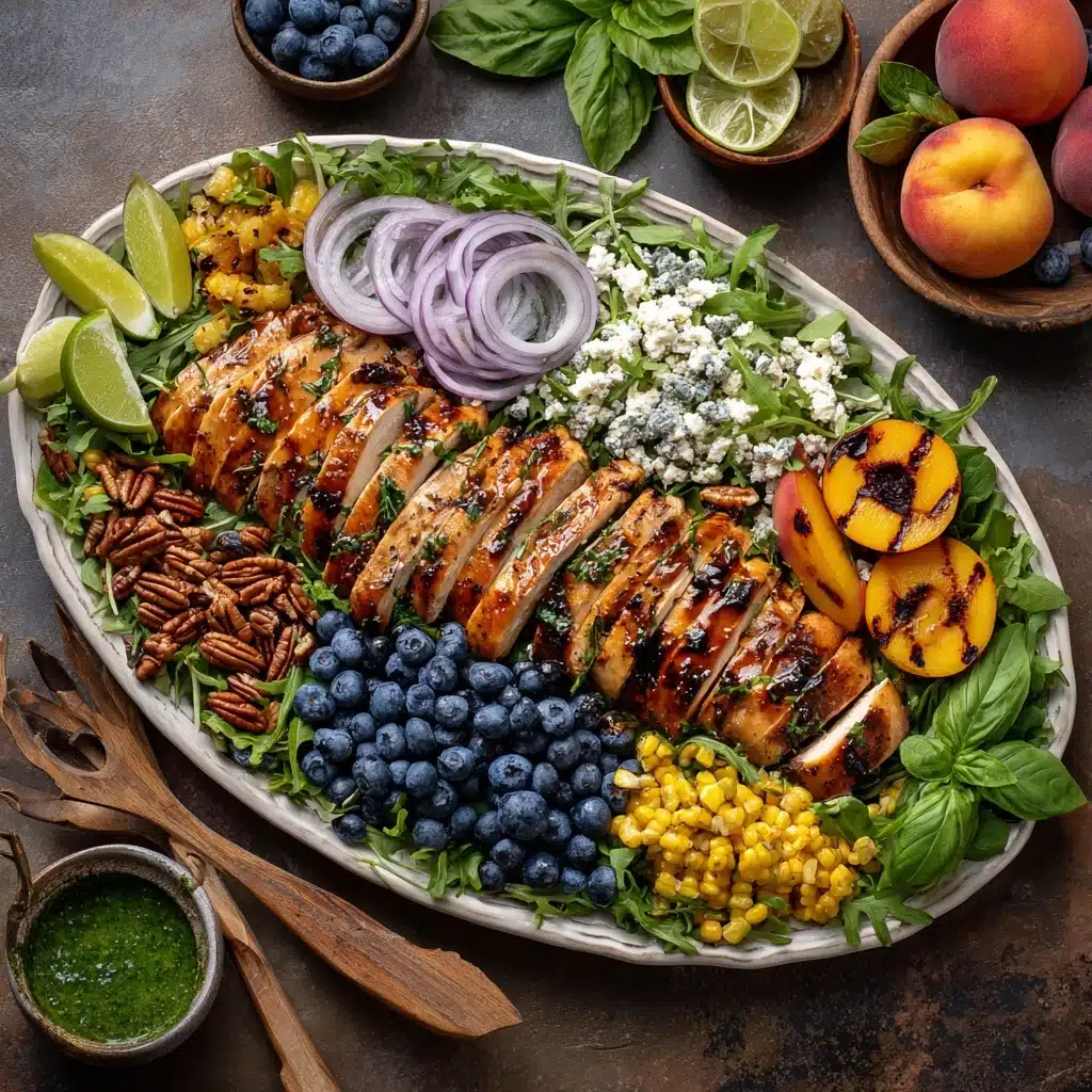 Salad with Corn and Lime Basil Dressing Recipe - Recipe Image