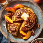 Peach Pancakes with Cinnamon Maple Syrup Recipe