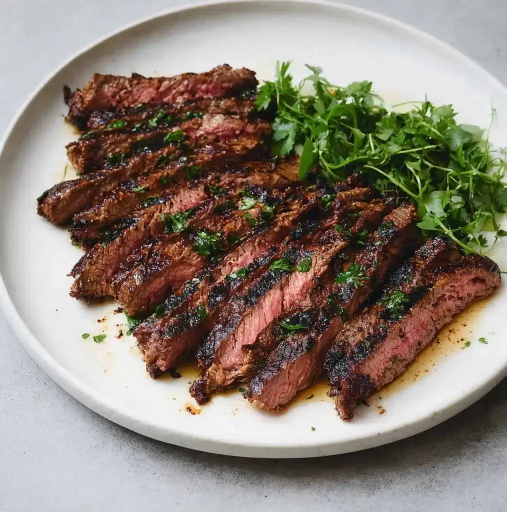 Charred and Juicy Marinated Skirt Steak Recipe - Recipe Image