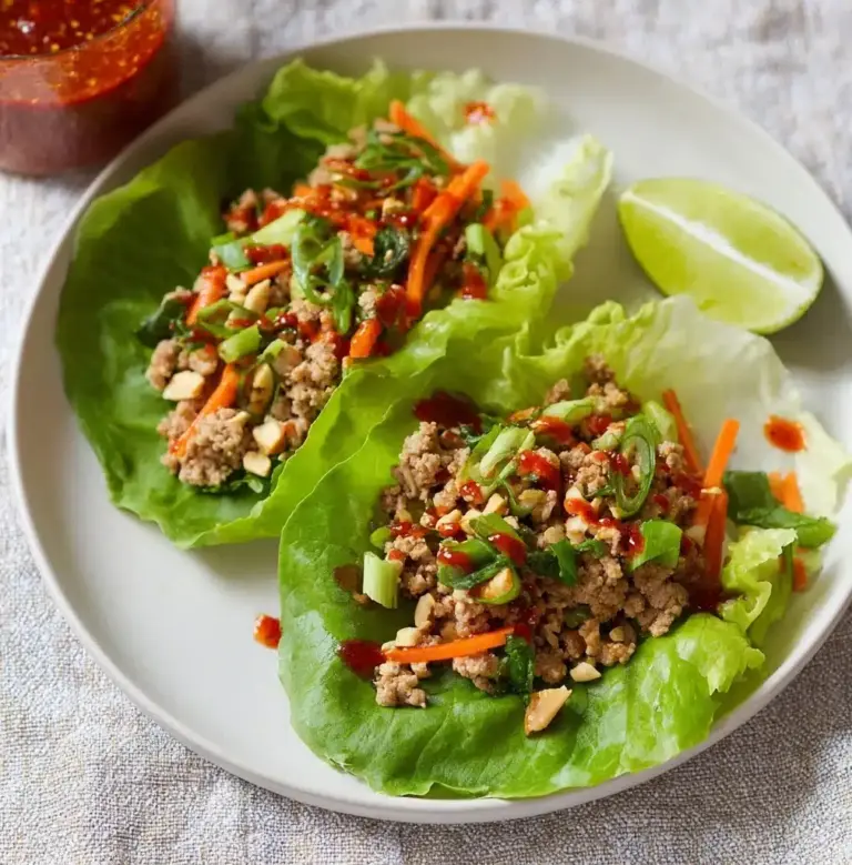 Thai-Style Minced Chicken Lettuce Cups Recipe