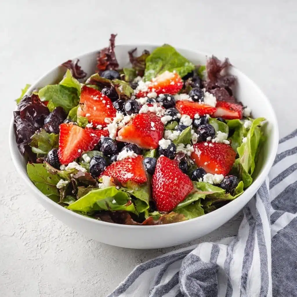 Mixed Berry Salad with Goat Cheese and Balsamic Vinegar Recipe - Recipe Image