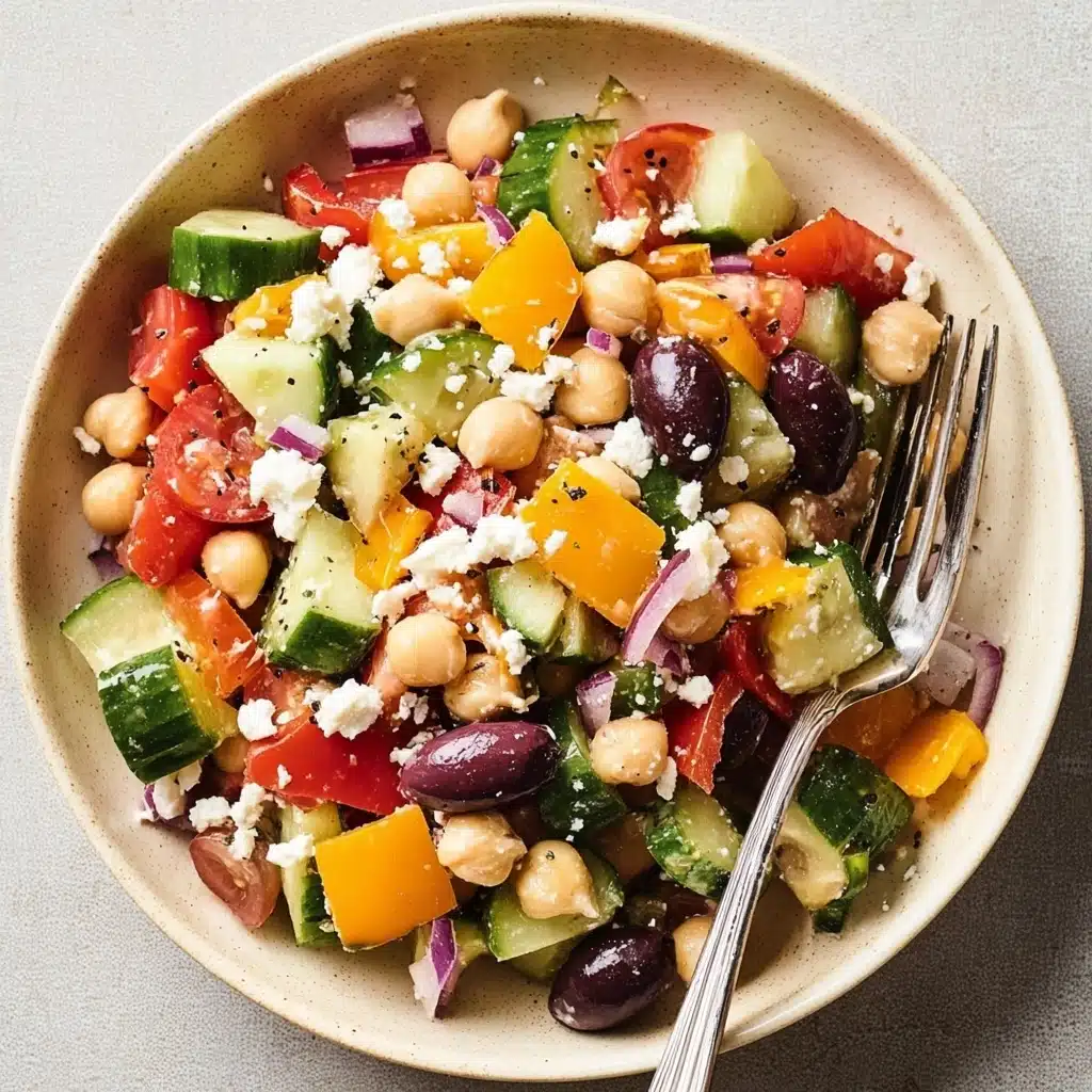 The Easiest Chickpea Greek Salad Recipe