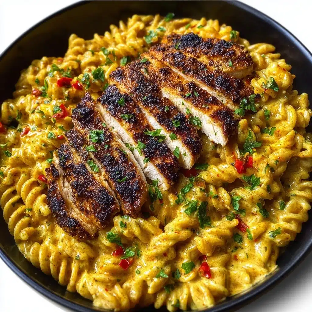One-Pan Creamy Sweet and Spicy Cajun Chicken Pasta Recipe - Recipe Image