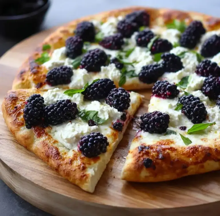 Blackberry, Basil & Ricotta Pizza Recipe