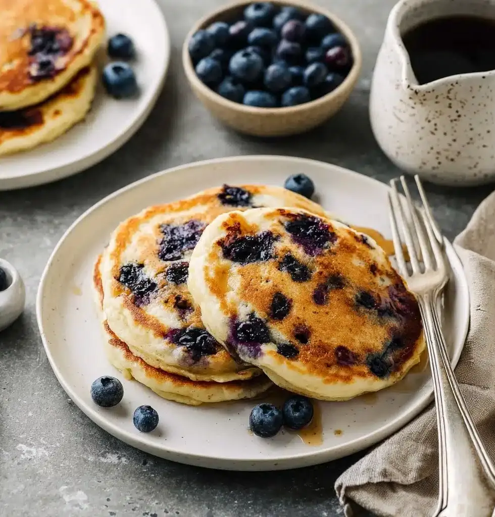 Blueberry Buttermilk Pancakes Recipe - Recipe Image