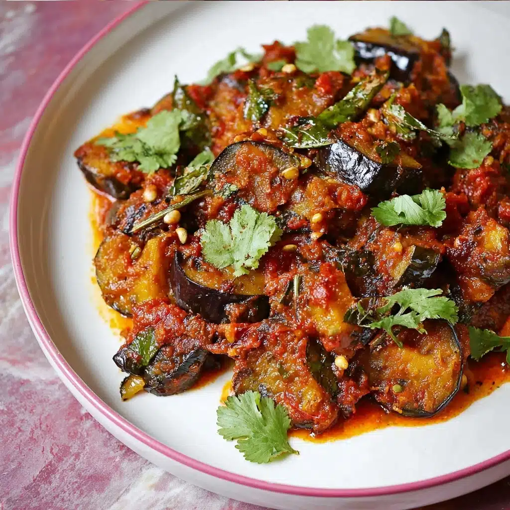 Achari Baingan (Eggplant with Pickling Spices) Recipe - Recipe Image