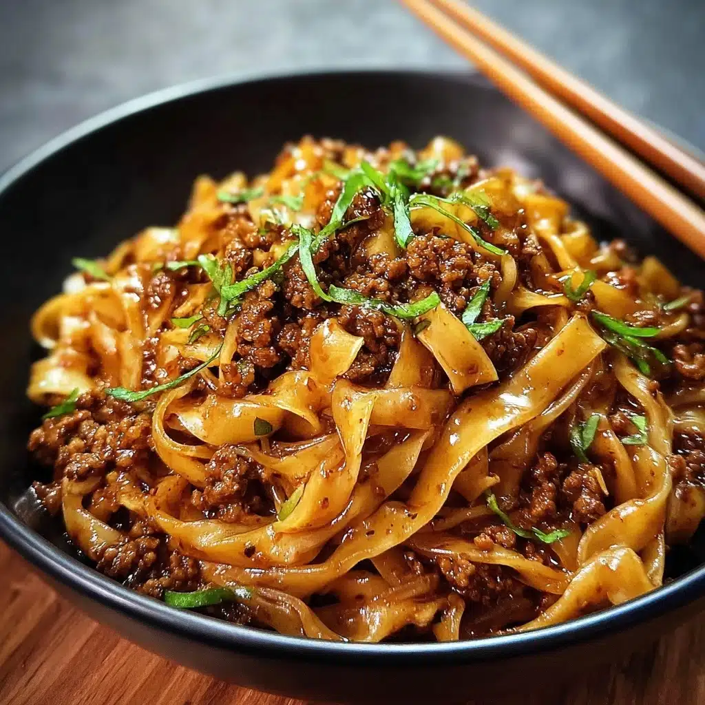 Mongolian Ground Beef Noodles Recipe