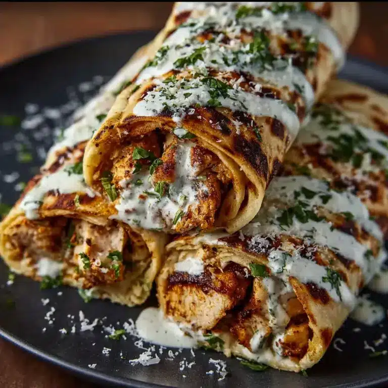 raps with Garlic Butter Parmesan Drizzle Recipe