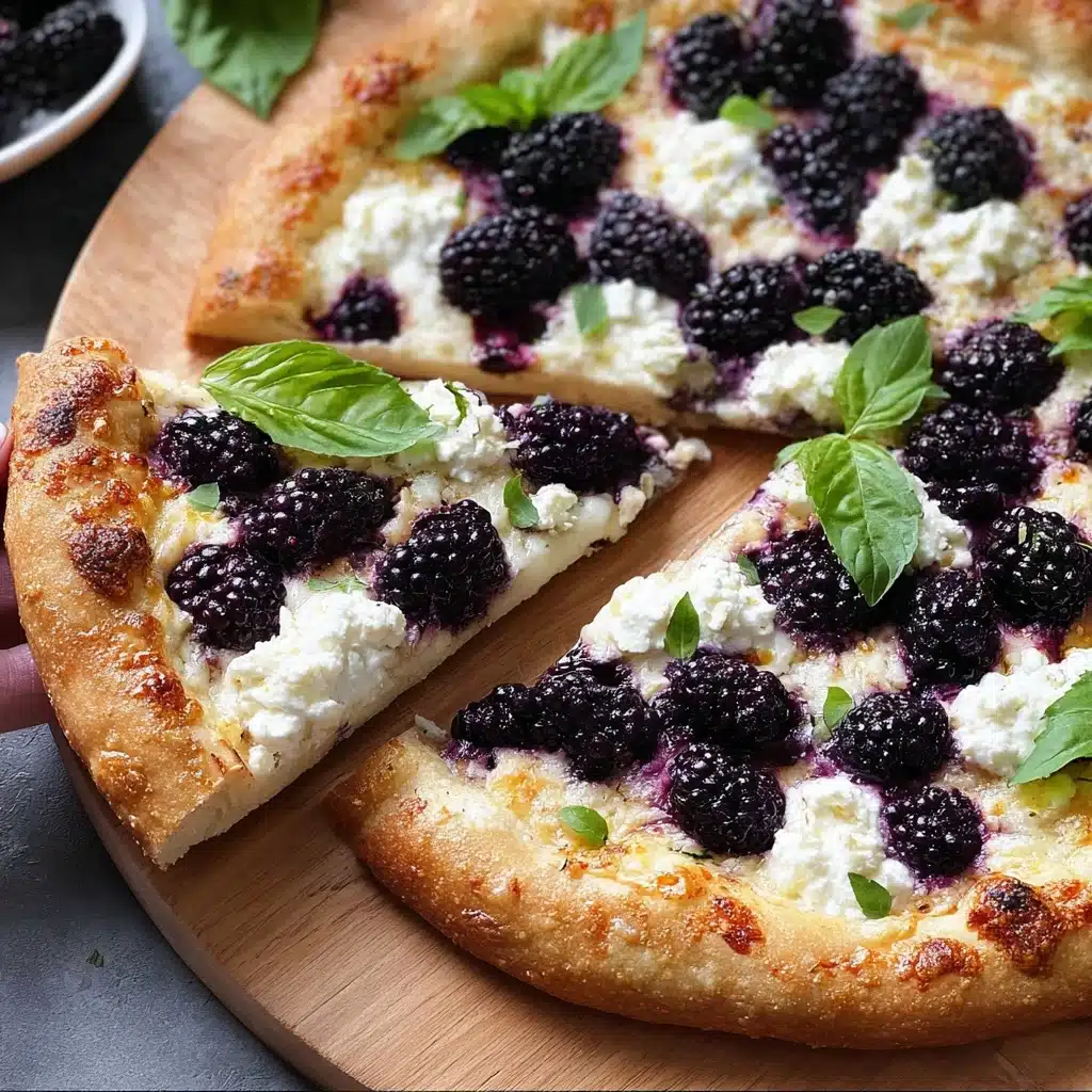 Blackberry, Basil & Ricotta Pizza Recipe - Recipe Image
