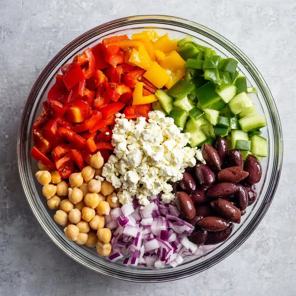 The Easiest Chickpea Greek Salad Recipe - Recipe Image