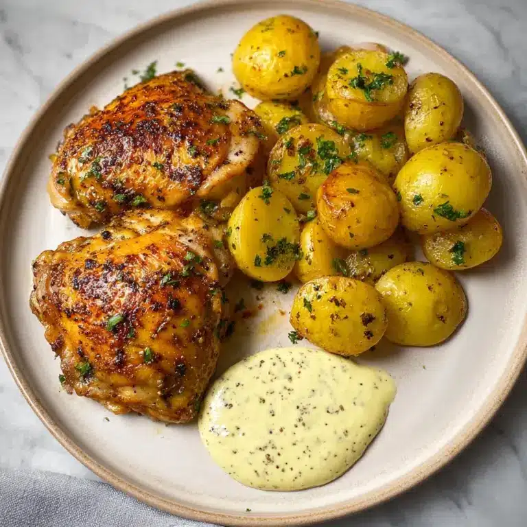Roasted Mediterranean Chicken Thighs & Baby Potatoes Recipe