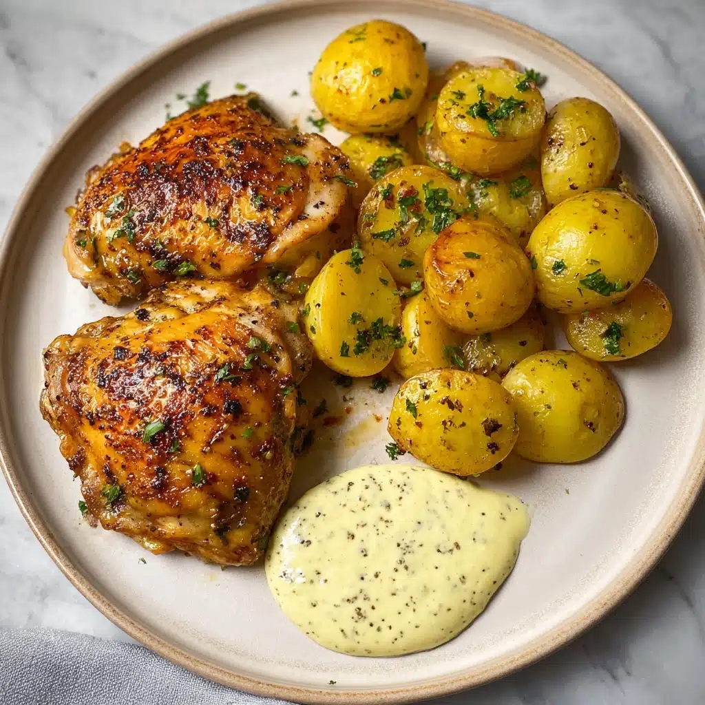 Roasted Mediterranean Chicken Thighs & Baby Potatoes Recipe
