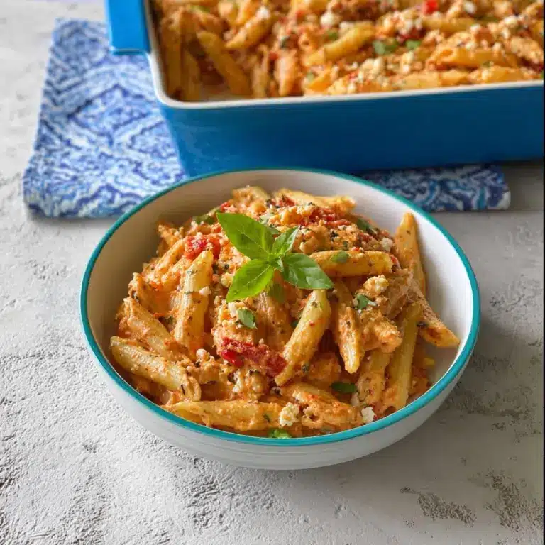 Easy Salmon Feta Pasta with tomato (New Baked Recipe) Recipe