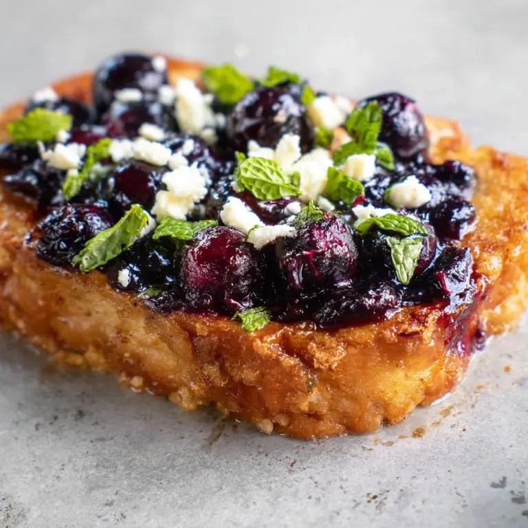 Roasted Blueberry French Toast Crostini Recipe