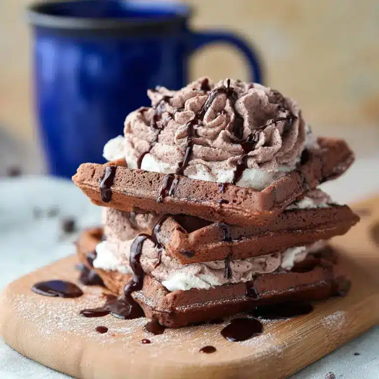 Dark Chocolate Mocha Waffles Recipe