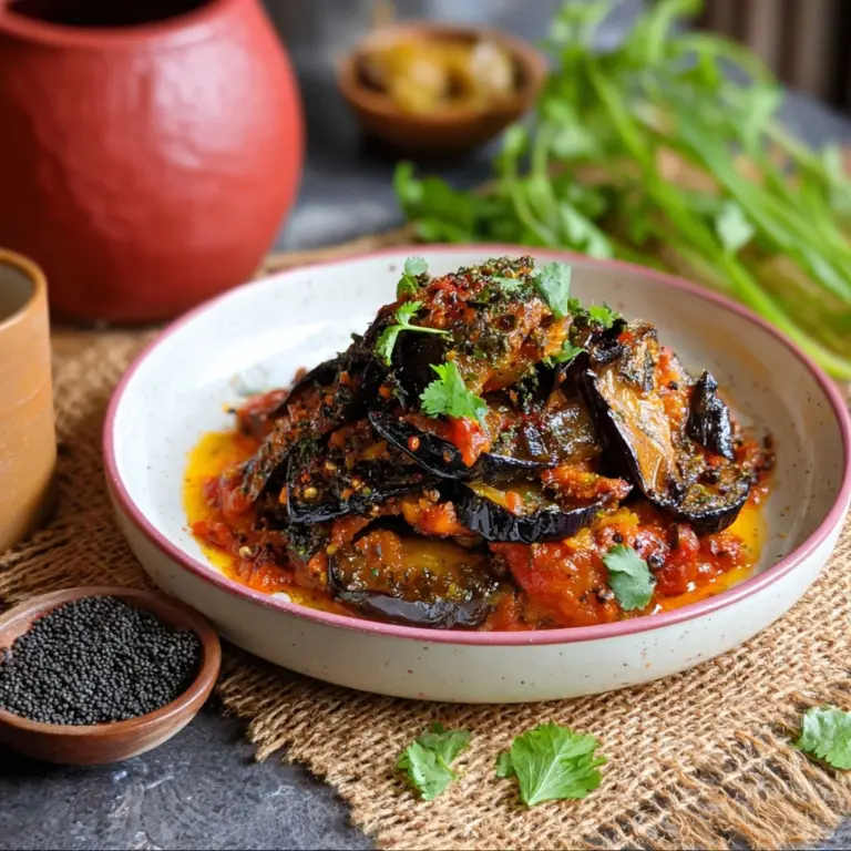 Achari Baingan (Eggplant with Pickling Spices) Recipe