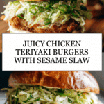 Chicken Teriyaki Burgers with Sesame Slaw Recipe