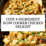 4-Ingredient Slow Cooker Chicken with Stuffing Recipe