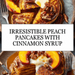Peach Pancakes with Cinnamon Maple Syrup Recipe