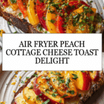 Air Fryer Peach Cottage Cheese Toast Recipe