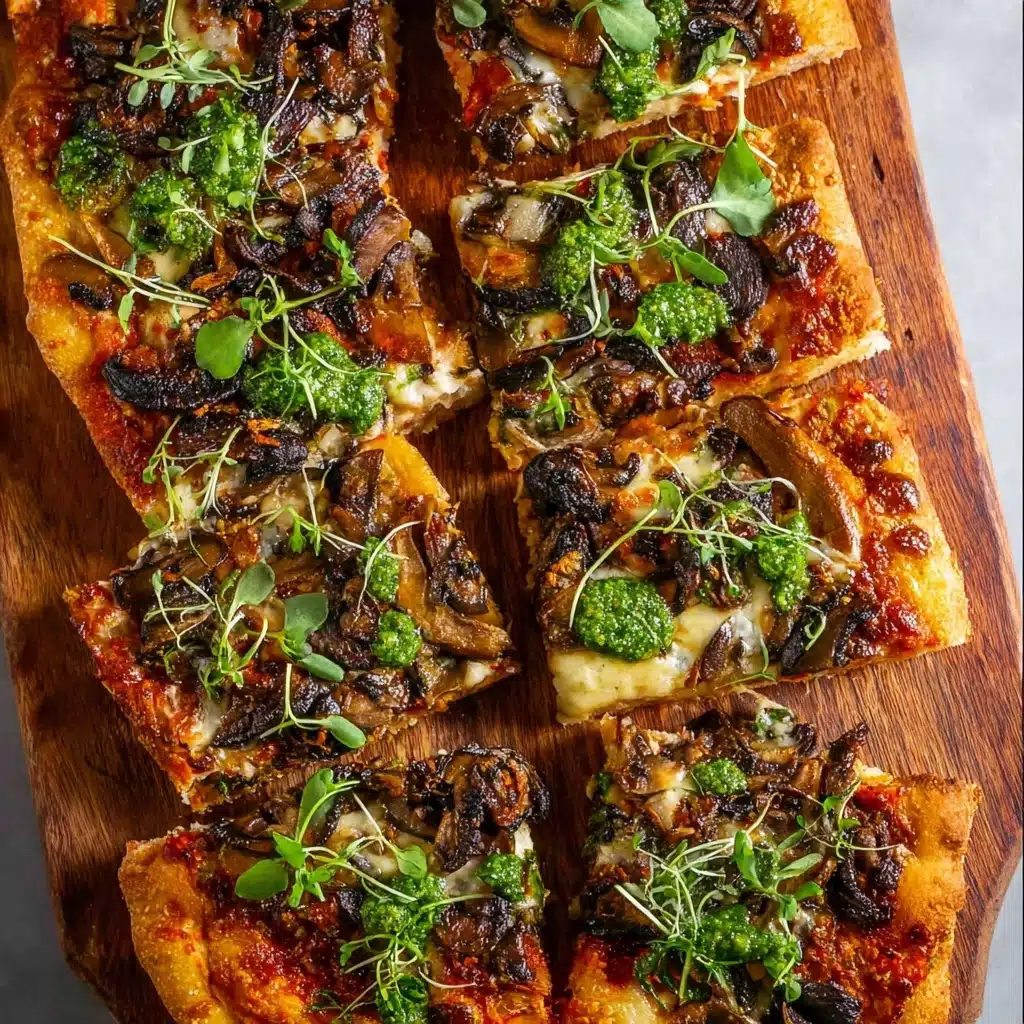 Wild Mushroom Pesto Pizza Recipe - Recipe Image
