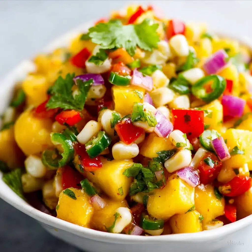 Grilled Corn and Bell Pepper Mango Salsa Recipe - Recipe Image