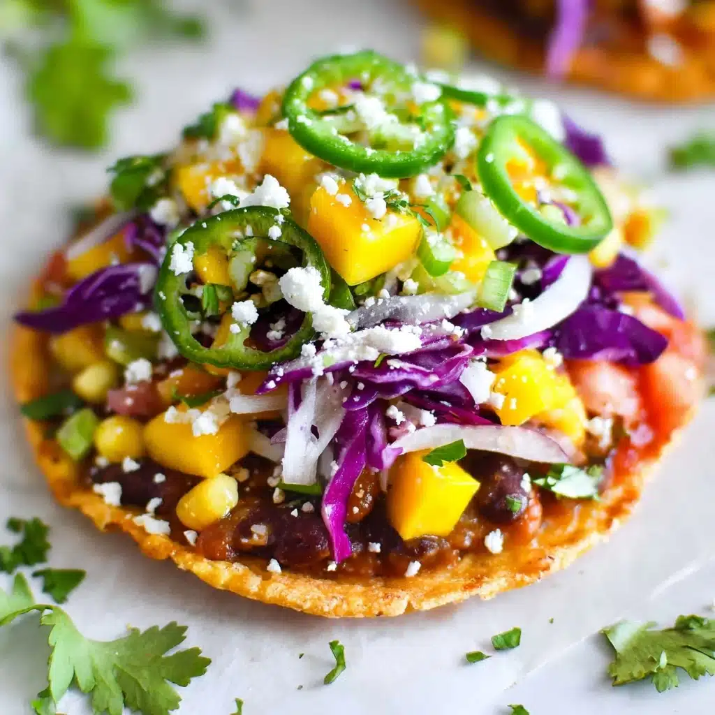 stadas with Cabbage Slaw and Mango Salsa Recipe - Recipe Image