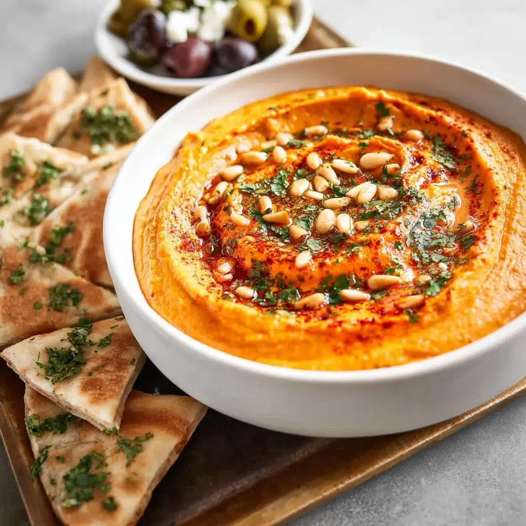 Roasted Red Bell Pepper Hummus Recipe - Recipe Image
