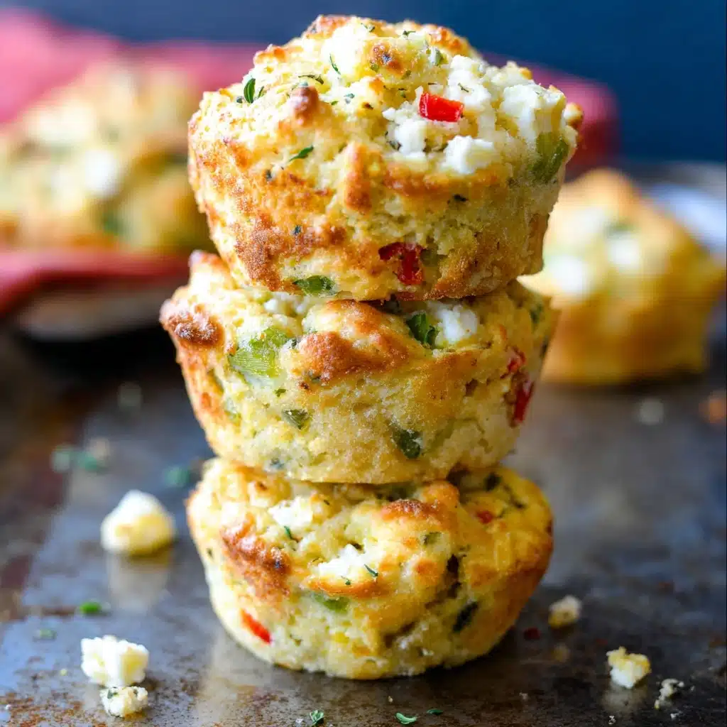Savory Cheese and Veggie Muffins Recipe - Recipe Image