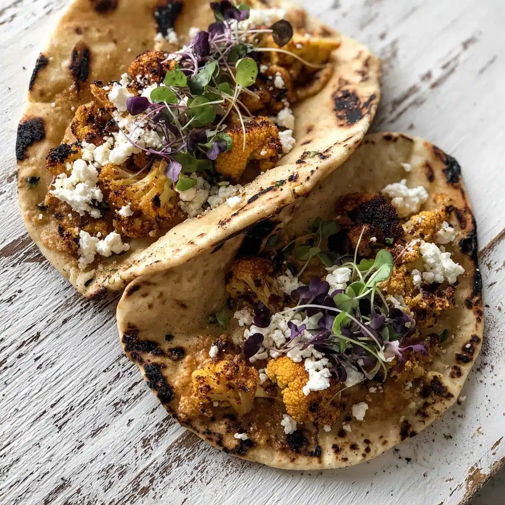 Chipotle Roasted Cauliflower Pitas Recipe