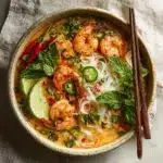 Thai Coconut Curry Shrimp Noodle Soup Recipe