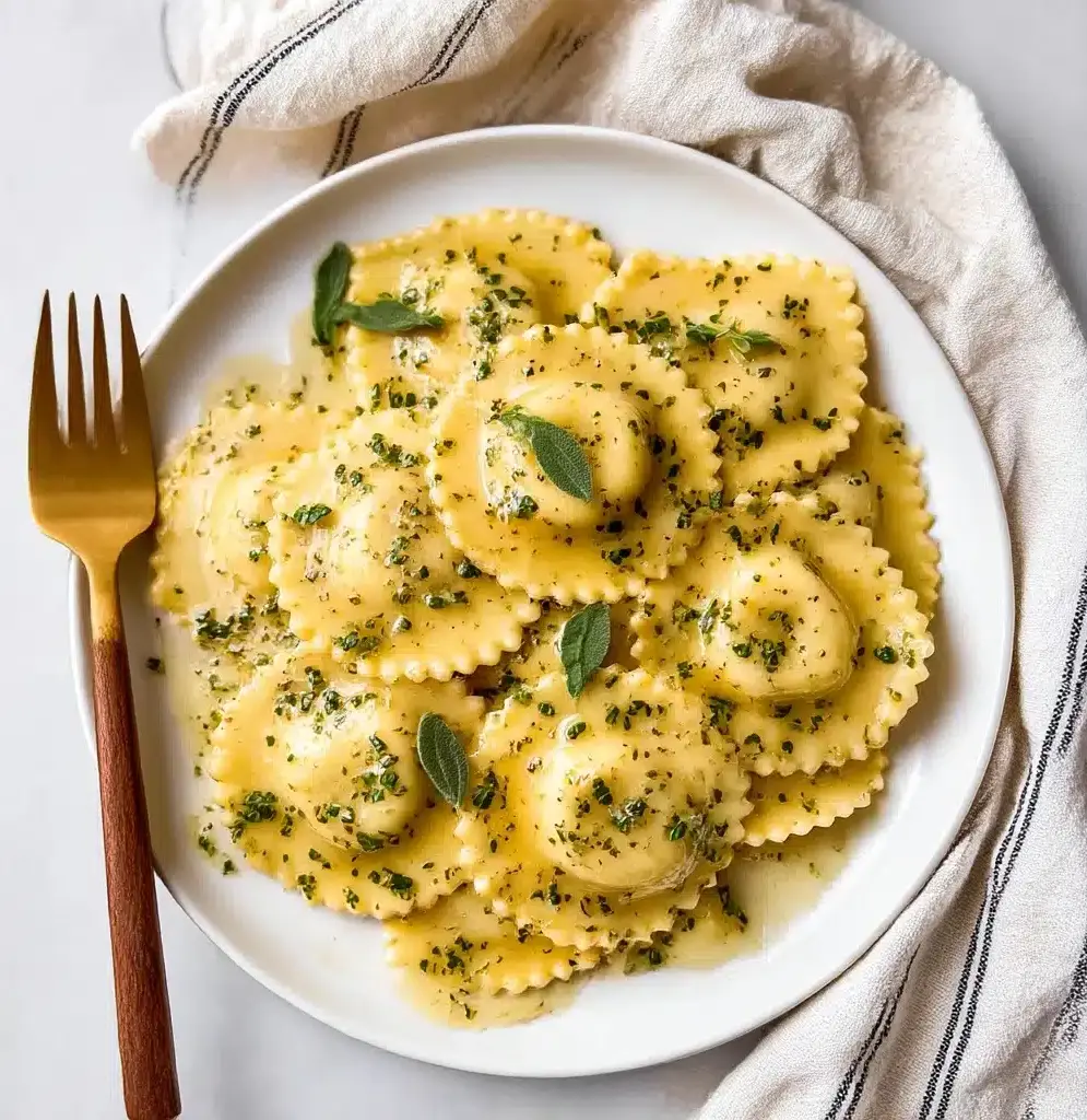 Herbed Three Cheese Homemade Ravioli Recipe - Recipe Image