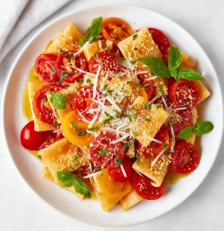 Summer Heirloom Tomato Herb Pasta Recipe