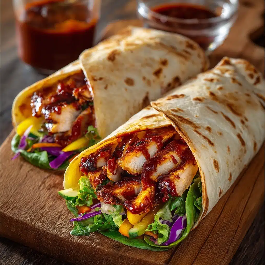Honey Bbq Chicken Wraps Recipe - Recipe Image