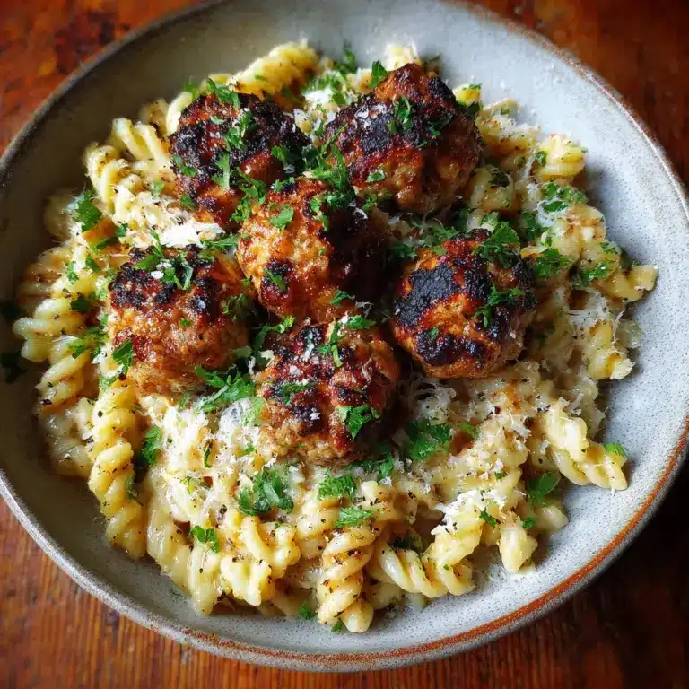 Garlic Butter Chicken Bites with Creamy Parmesan Pasta Recipe