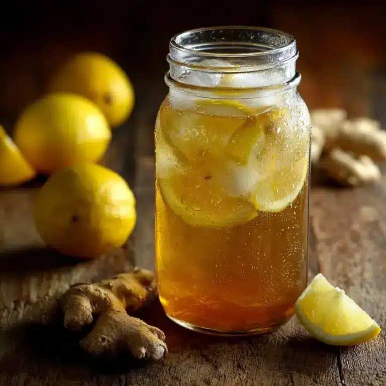 Lemon Ginger Iced Green Tea with Honey Recipe