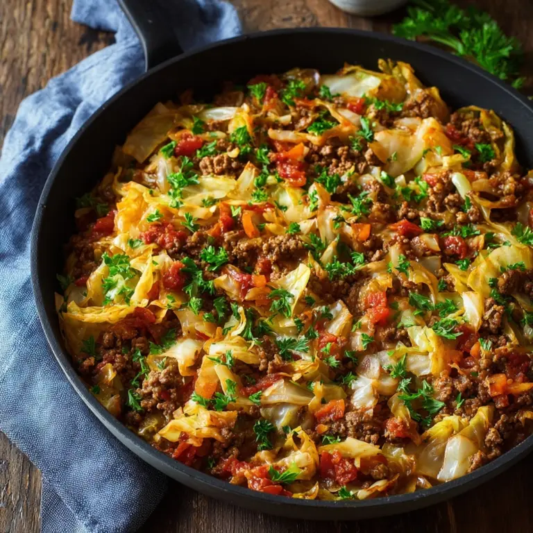 Hearty Ground Beef and Cabbage Skillet Recipe