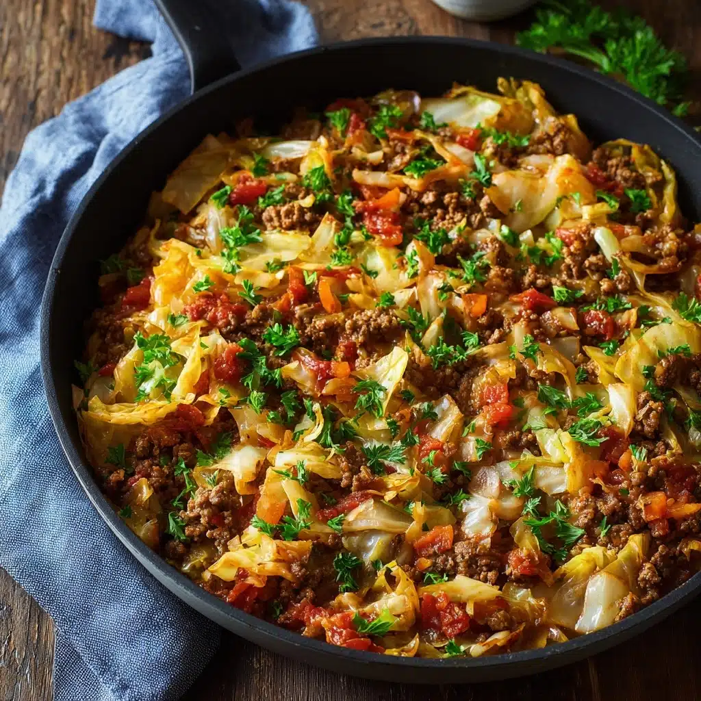 Hearty Ground Beef and Cabbage Skillet Recipe - Recipe Image