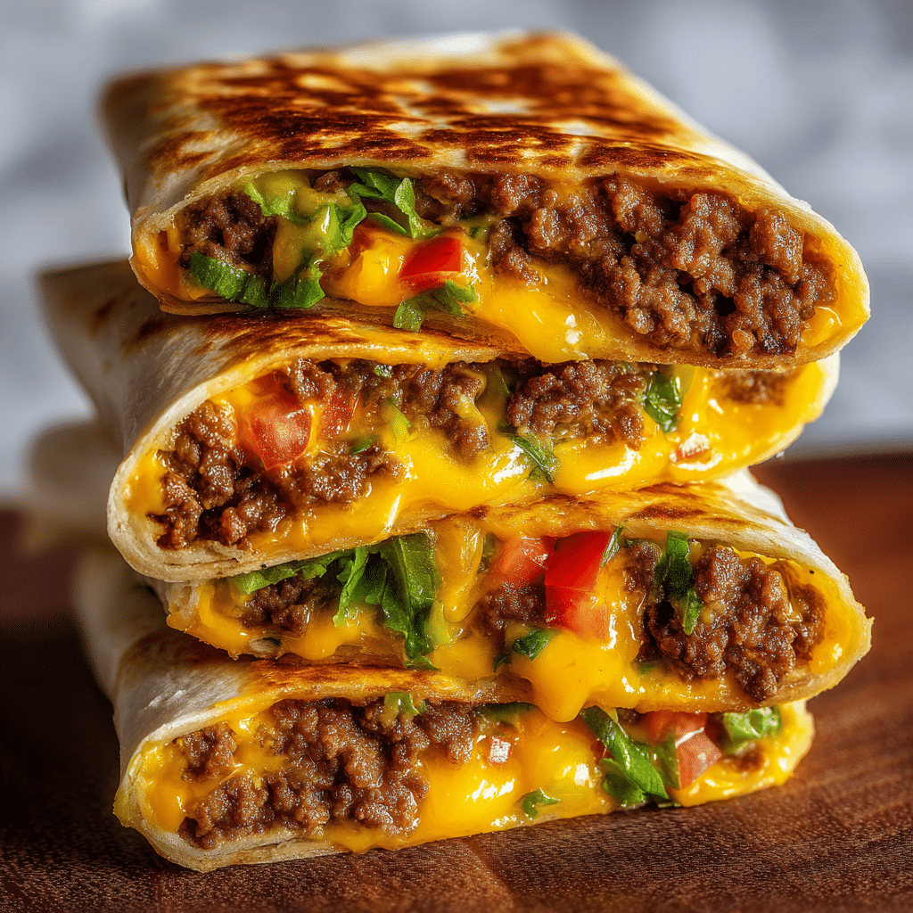 Delicious chopped cheese wraps food recipe