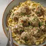 lls served over creamy Parmesan linguine Recipe