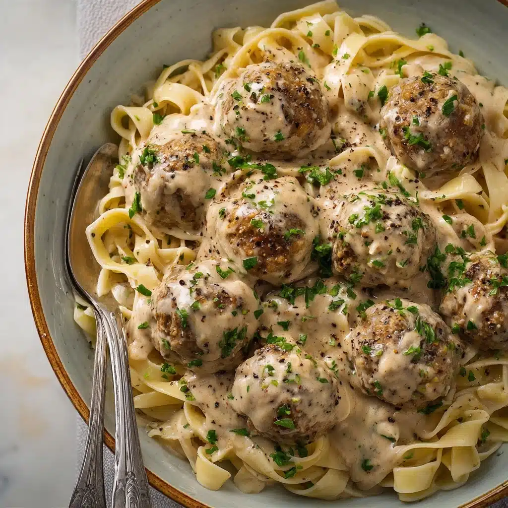 lls served over creamy Parmesan linguine Recipe - Recipe Image